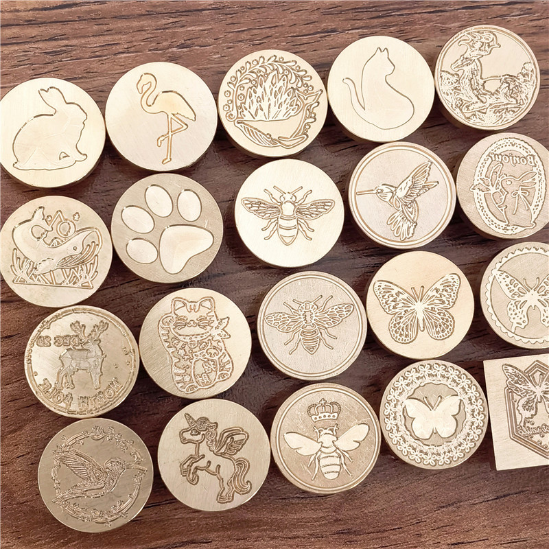 Wax Seal Stamp Set - Наконечник для восковой печати: бабочка, животные,