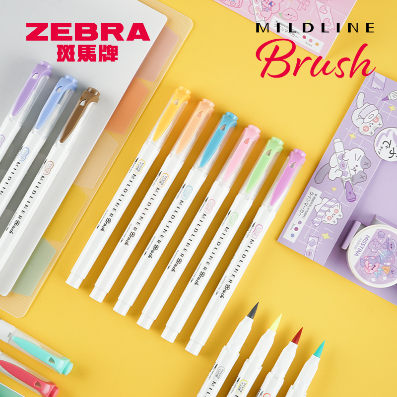 Zebra Pen Sarasa - Цвета зебры, двуглавая ручка-хайлайтер, Plumones, WFT8,